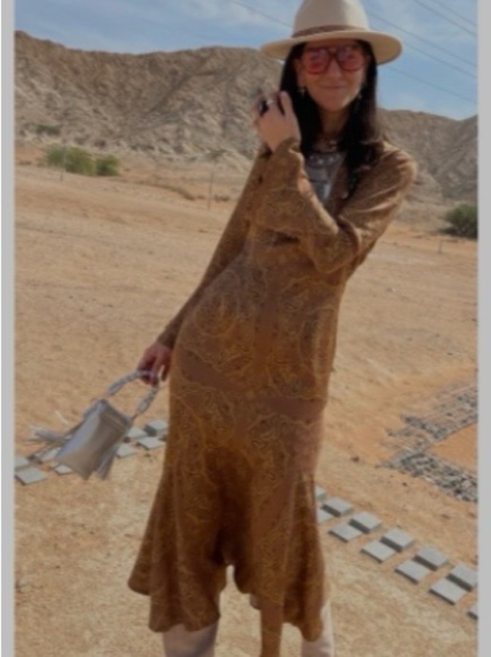 Never Fully Dressed Brown Paisley Long Sleeve Dress - Picture 9 of 16